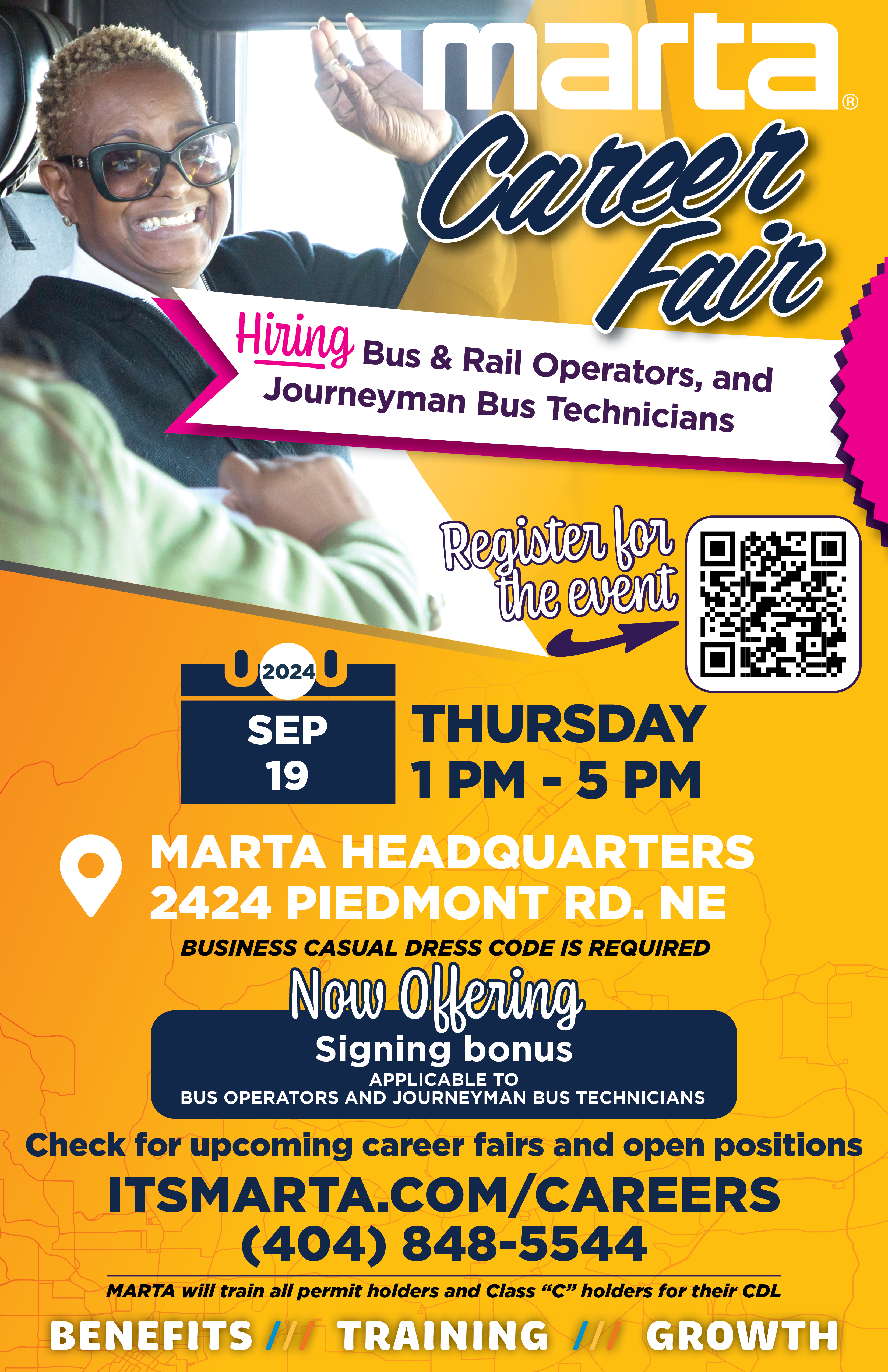 Bus Recruitment Campaign - career fair flyer 2024- Sep 19 (REVISED)